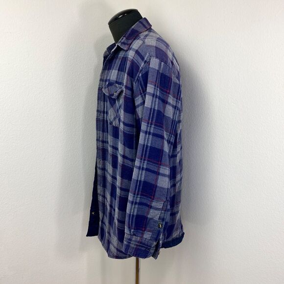 Vtg Northwest Territory Mens Plaid Chore Jacket Shirt Quilted Cotton Flannel LT - Picture 8 of 15